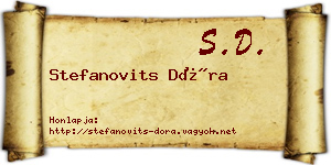 Stefanovits Dóra névjegykártya